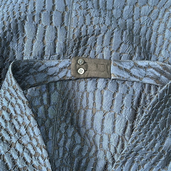 NWT HALSTON HERITAGE Halter jacquard black navy cocktail A-lime halter Dress 0 - Picture 8 of 8